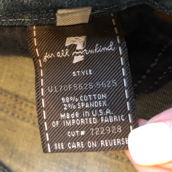 7 For All Mankind Women’s 27 Flare Jeans Light Wash Denim Boho Festival Stretch - Picture 5 of 16